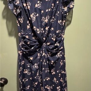 Altar’d State Floral Navy Dress with Ruching